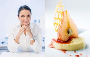 Anne Sophie Pic i Poširane kruške sa vanilom, Crème de cassis i kremom od kafe